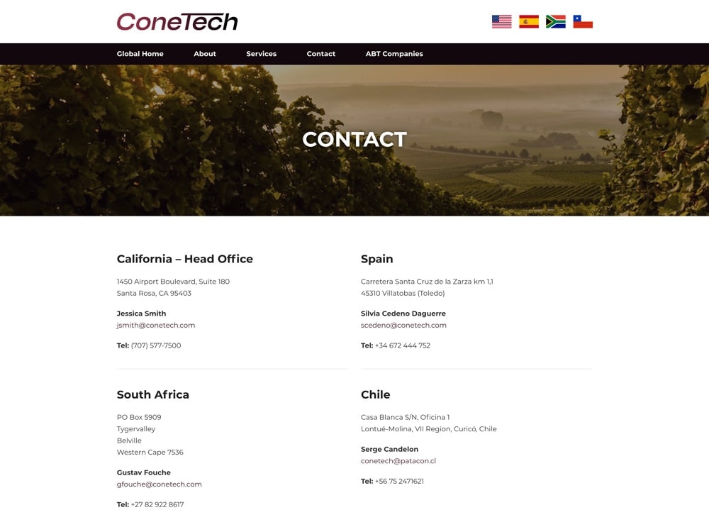 ConeTech Contact Page