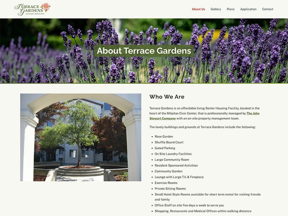 Terrace Gardens About Page