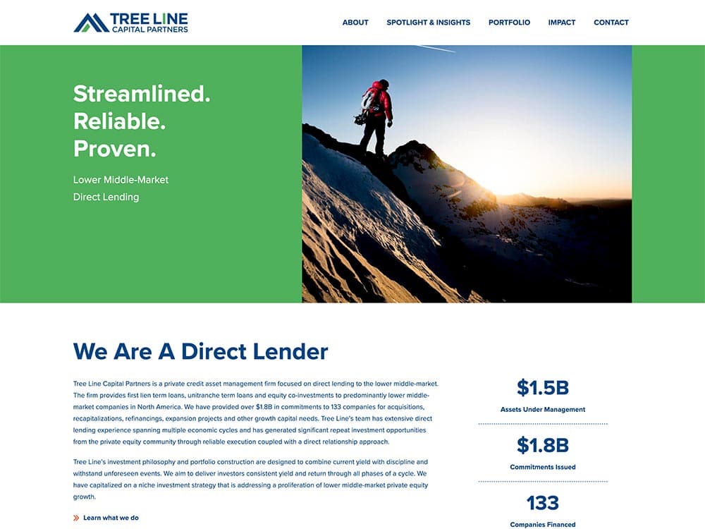 Tree Line Capital Partners Homepage 1