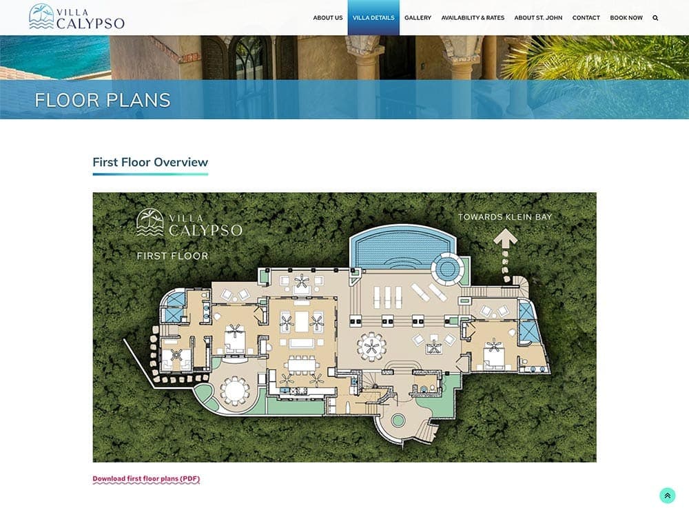 Villa Calypso Floor Plans Page
