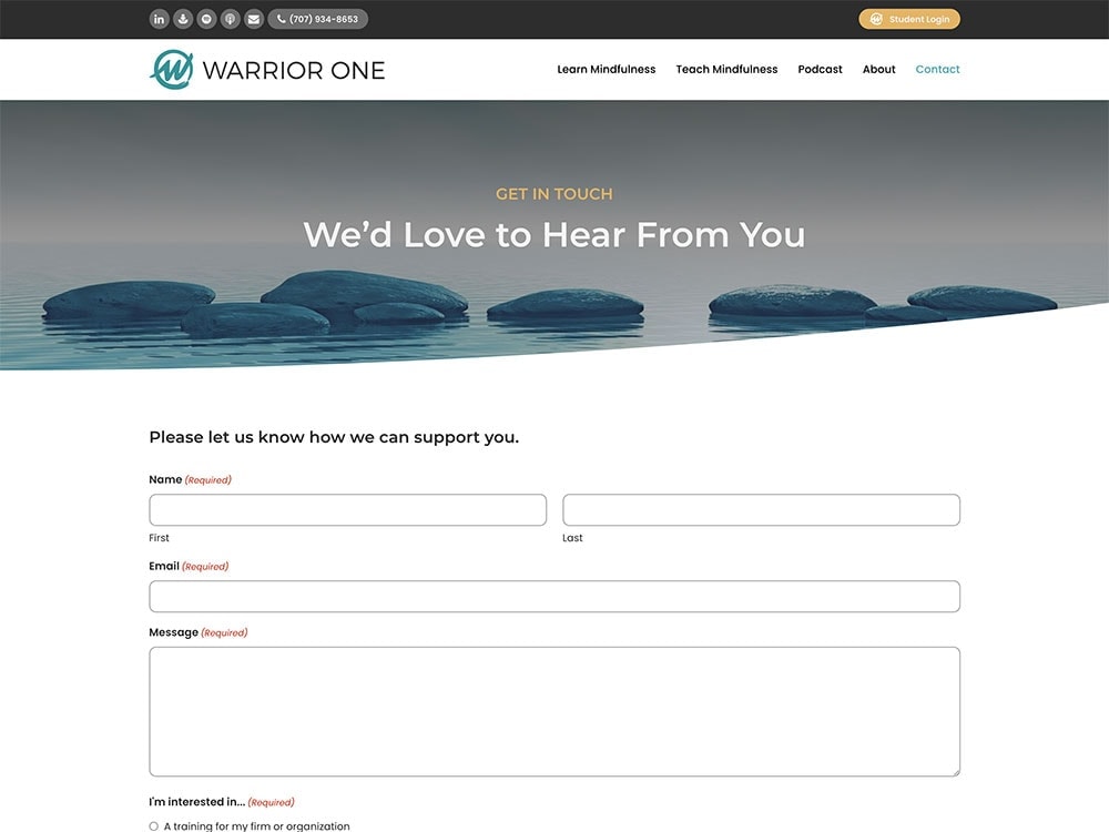 warrior-one-contact-page