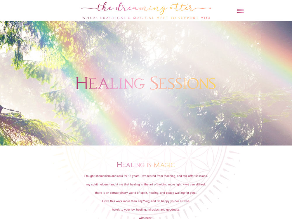 The Dreaming Otter Spring 2022 Healing Sessions Page