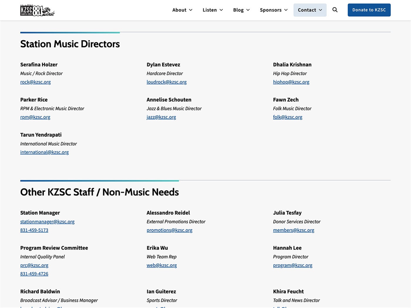 KZSC Staff Page