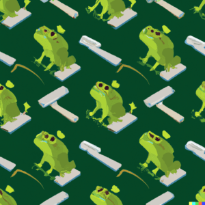 DALL·E 2022 08 11 11.18.54 razor frog computer wallpaper repeating