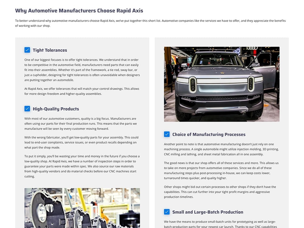 Rapid Axis Automotive Page