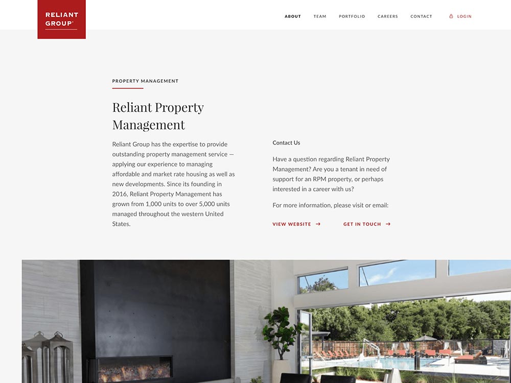 Reliant Group 2022 Property Management Page