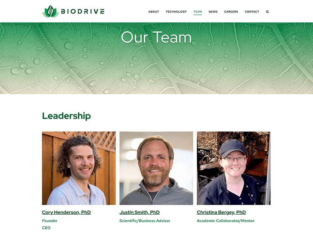 BioDrive Our Team Page