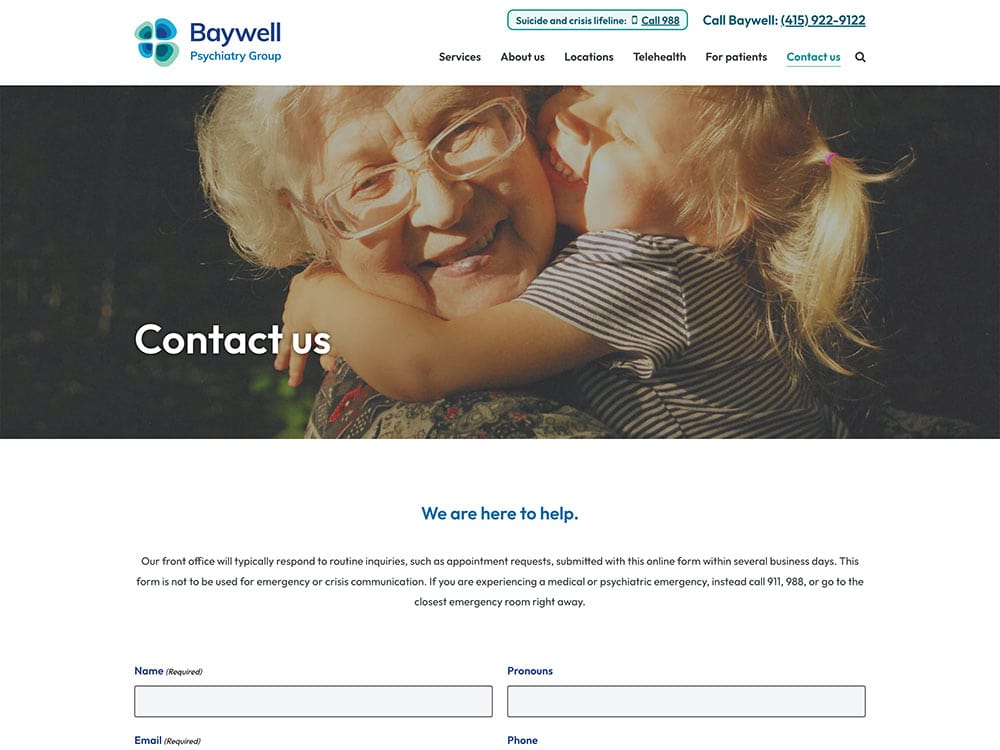 Baywell Contact Page