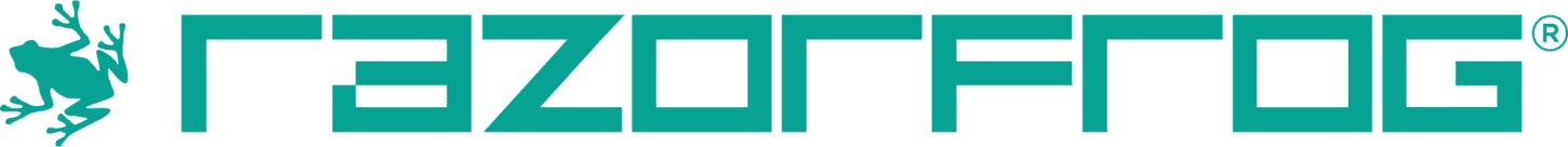 razorfrog logotype turquoise