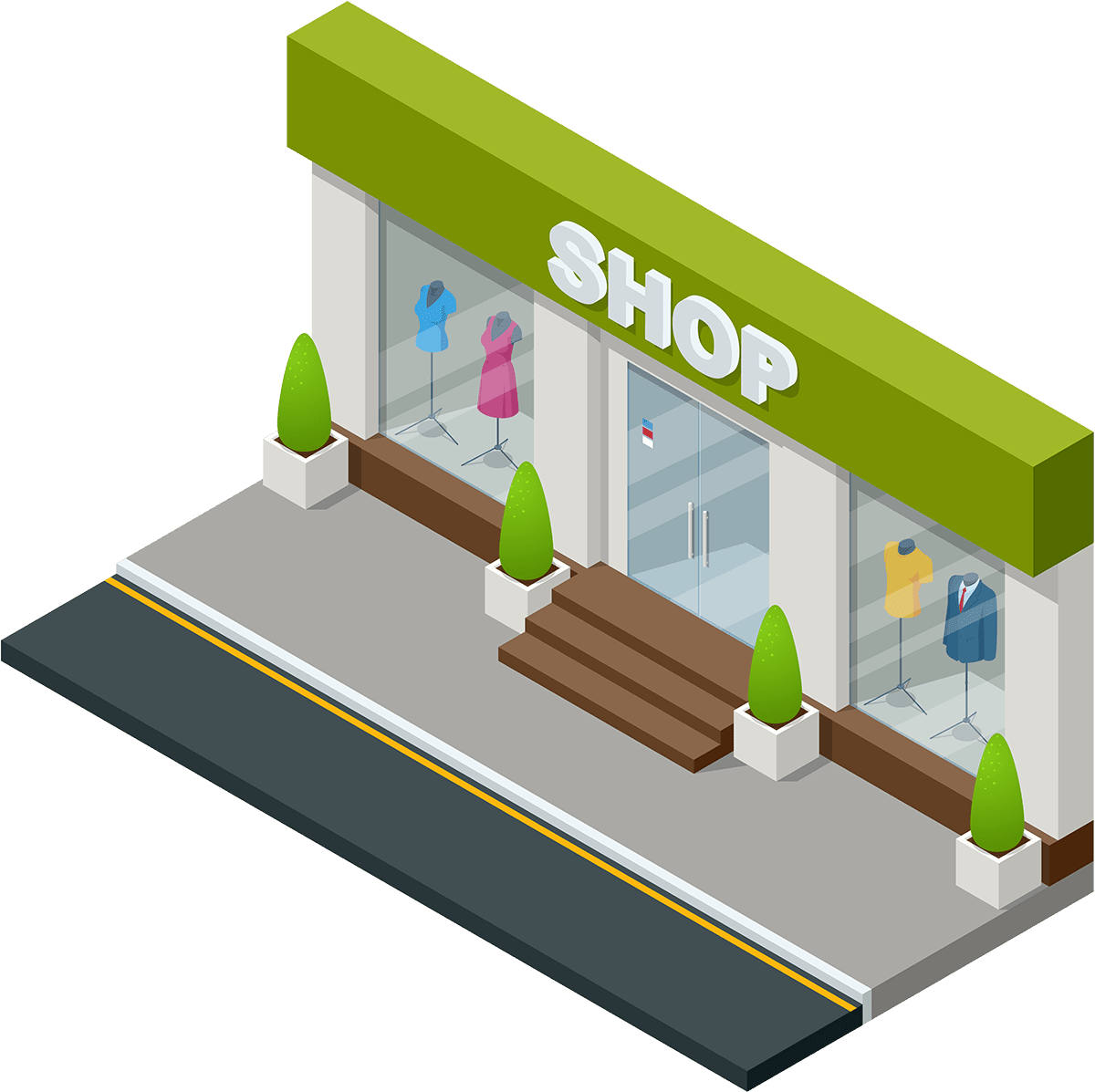 Small Business Isometric Graphic