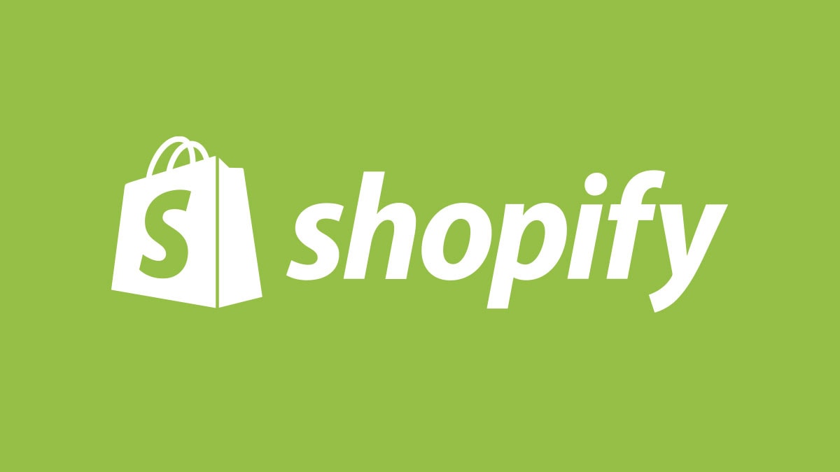 Shopify Monotone White Logo With Shopify Green Background