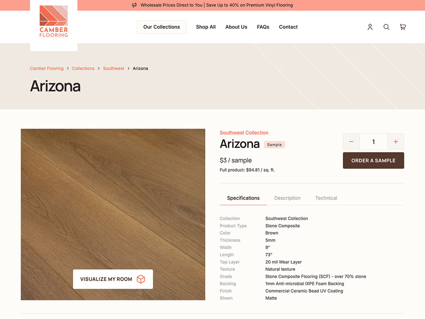 Camber Flooring Product