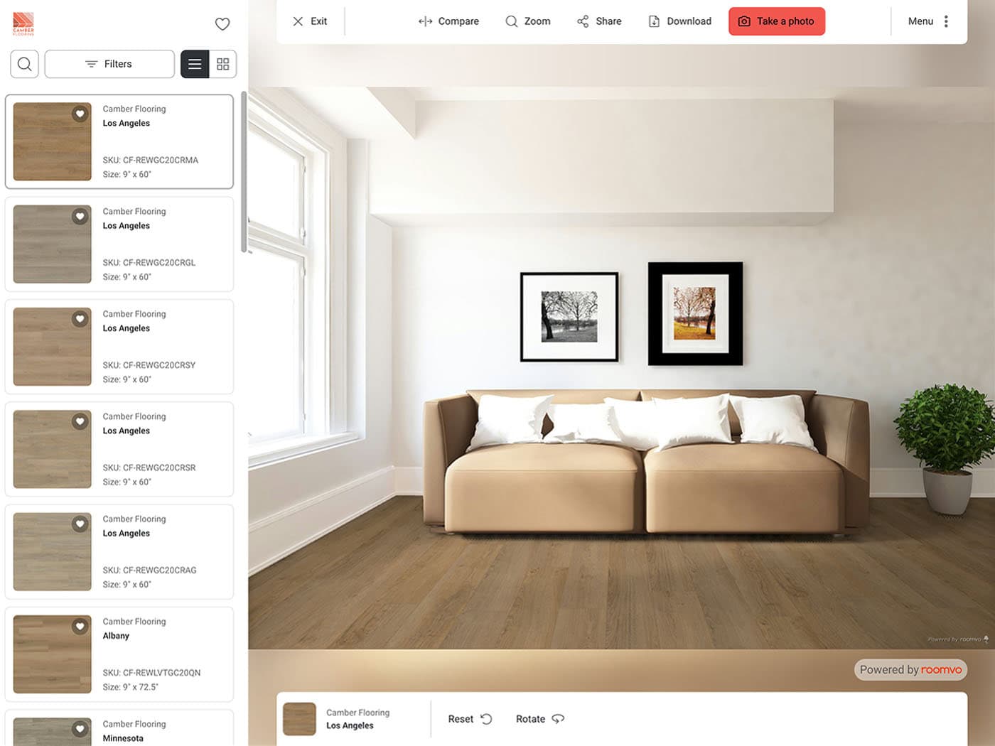Camber Flooring 3D Room Visualizer