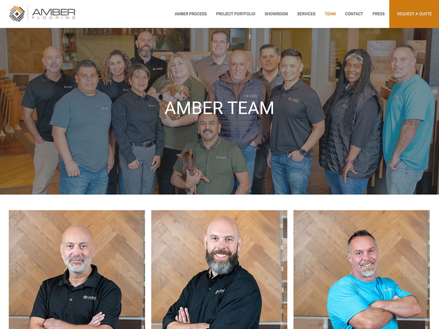 Amber Flooring Team Page