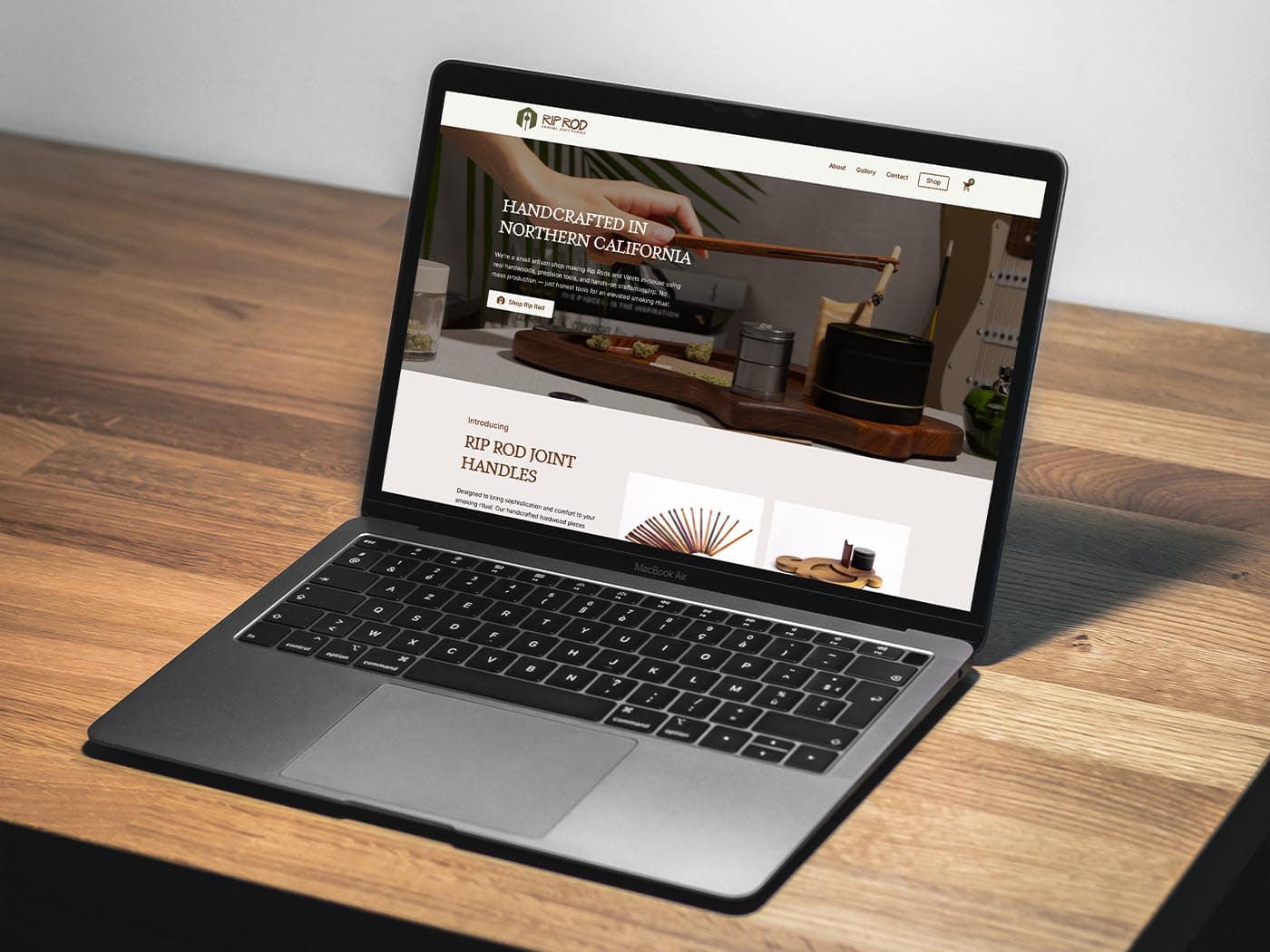 Rip Rod website viewed on an MacBook