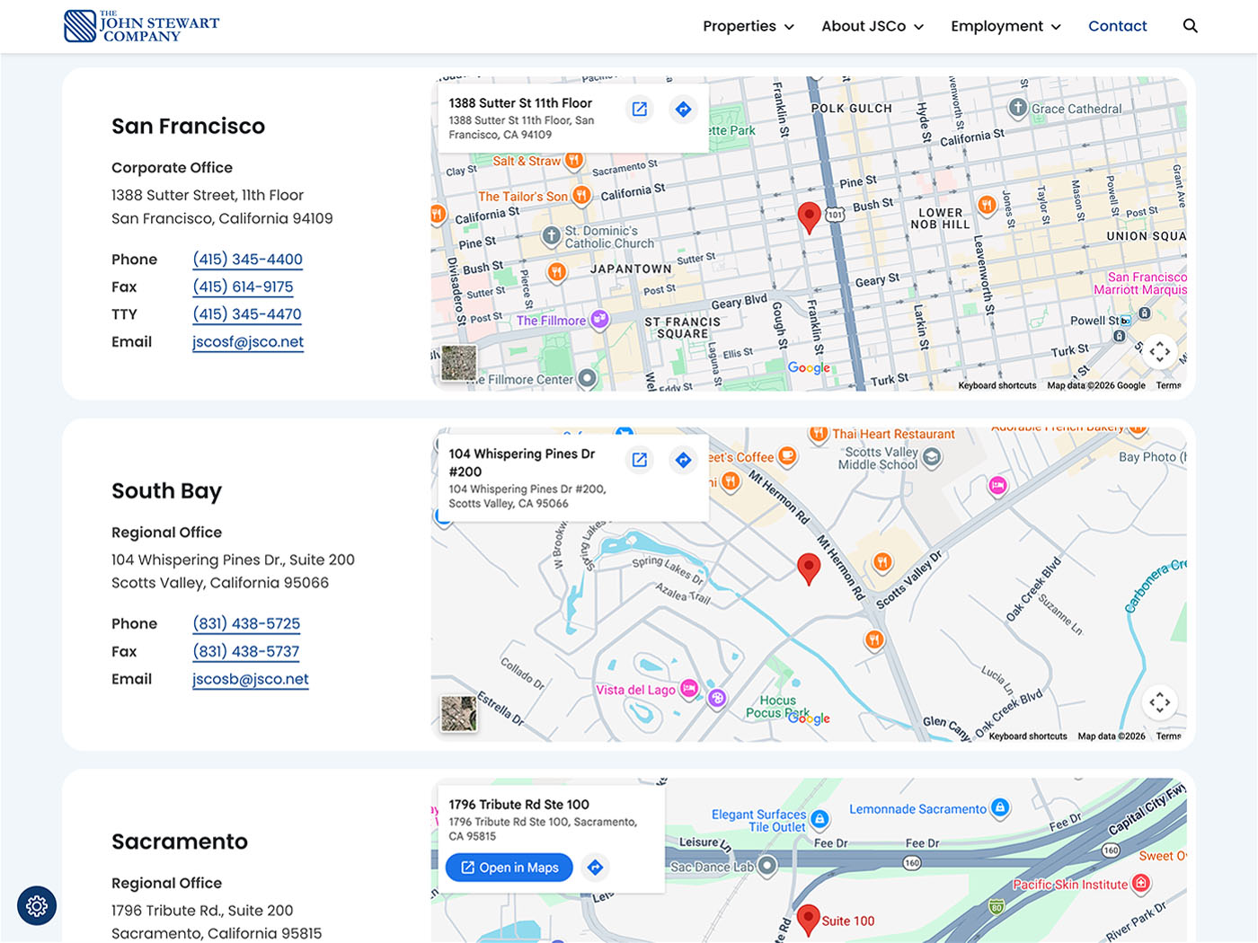 JSCo Contact Page