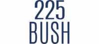Large Navy Blue Numbers “225” Are Stacked Above The Word “Bush” In All Capital Letters, On A Light Gray Background.
