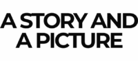 The Image Displays The Words “A Story And A Picture” In Bold, Black, Uppercase Letters On A Plain White Background.