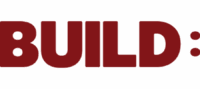 The Image Shows The Word “Build:” In Bold, Uppercase, Dark Red Letters On A Light Background.