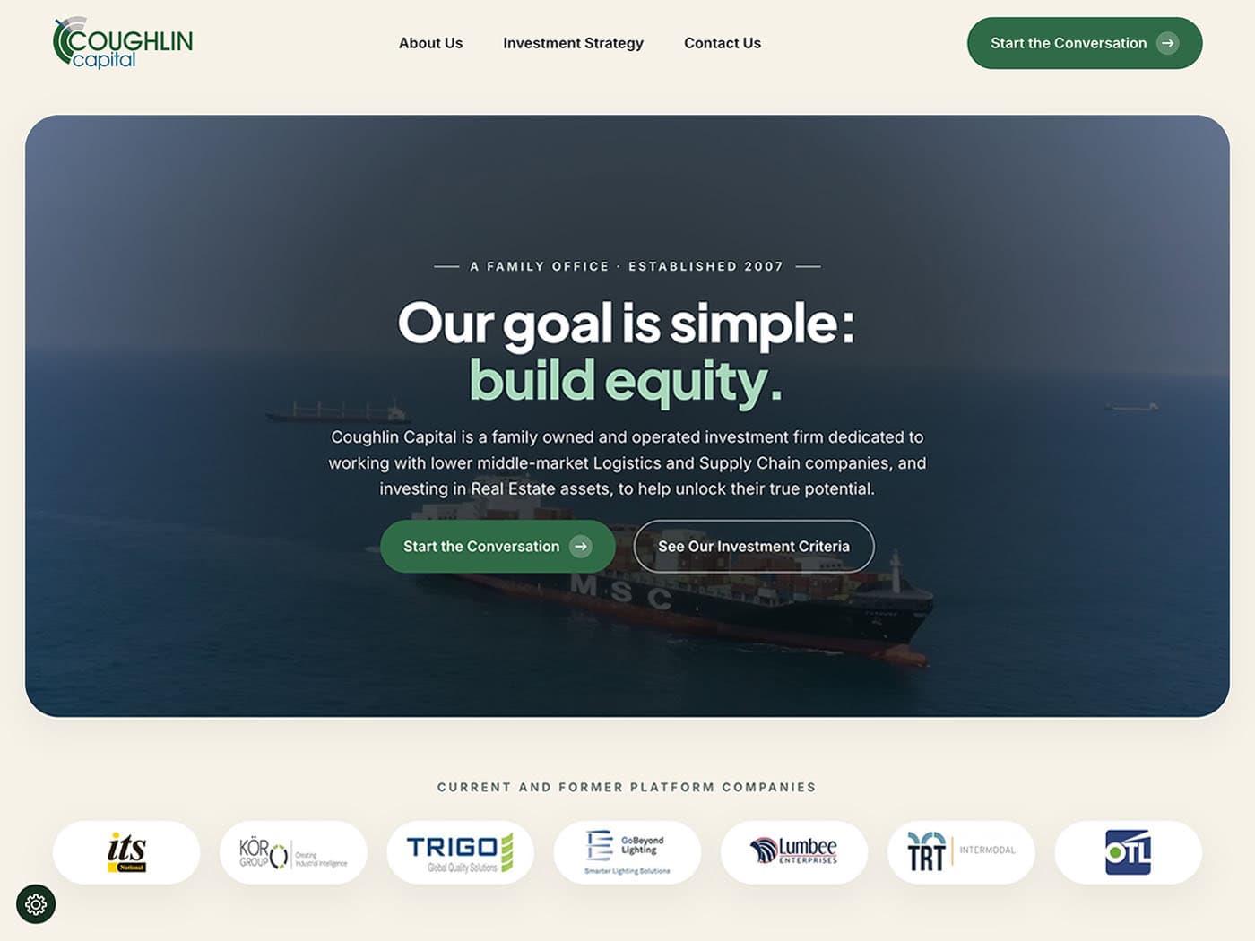 Coughlin Capital Homepage Hero