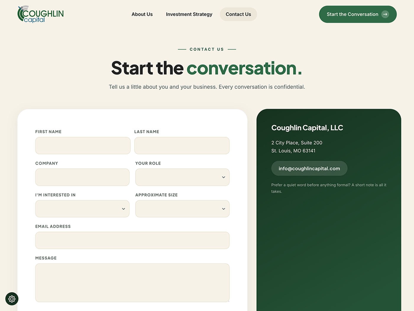 Coughlin Capital Contact Us