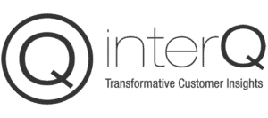 Logo With A Large “Q” Inside A Circle, Next To The Text “Interq” And Below It The Tagline “Transformative Customer Insights” In Gray Font On A White Background.