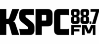 Black Text Logo Reads “Kspc 88.7 Fm” On A White Background.