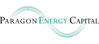 Logo For Paragon Energy Capital With Black And Teal Text. A Teal, Looping Wave Graphic Runs Behind The Words, Starting At The Left And Curving Under “Energy” In The Center Of The Logo.