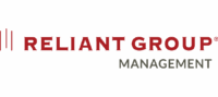 Reliant Group Management Logo With “Reliant Group” In Bold Red Uppercase Letters And “Management” In Smaller Gray Uppercase Letters Below It On A Light Background. Three Vertical Red Lines Appear To The Left.