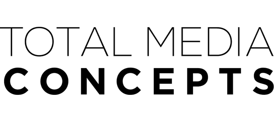 The image displays the text “TOTAL MEDIA CONCEPTS” in a simple black font on a white background, with “CONCEPTS” in bold letters.