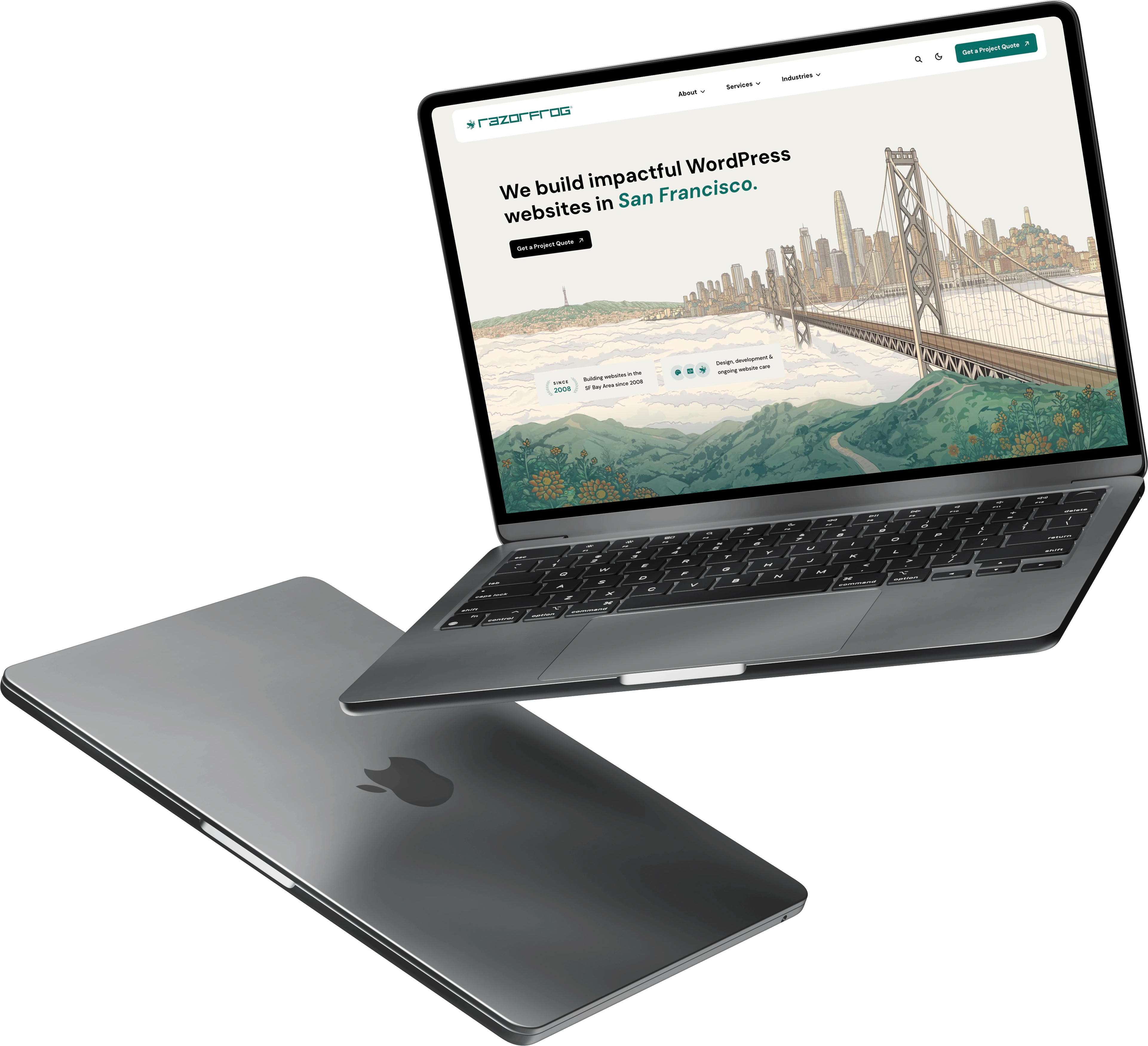 Razorfrog Web Design mockup - Day version